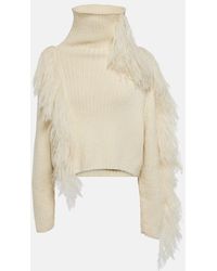 CORDOVA - Ploma Shearling-trimmed Wool Sweater - Lyst