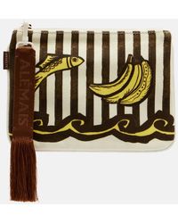 ALÉMAIS - Clutch Mona Mini De Lona A Rayas - Lyst