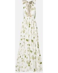 CAMILLA - Embellished Cotton Maxi Dress - Lyst