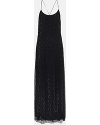 Gucci - GG Embellished Tulle Maxi Dress - Lyst