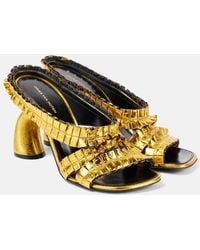 Dries Van Noten - 95 Metallic Leather Sandals - Lyst
