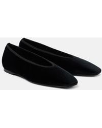 TOTEME - Minimalist Velvet Ballerina Flat - Lyst