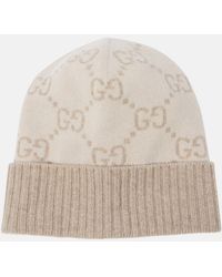Gucci - Gg Cashmere Jacquard Beanie - Lyst