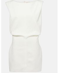 KHAITE - Toma Cotton Canvas Minidress - Lyst