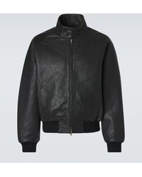 Studio Nicholson - Over Leather Bomber Jacket - Lyst