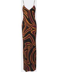 PUCCI - Labirinto Silk Crepe De Chine Slip Dress - Lyst
