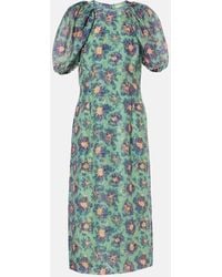 Ulla Johnson - Amandine Puff-Sleeve Midi Dress - Lyst