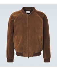 The Row - Ramiro Suede Bomber Jacket - Lyst