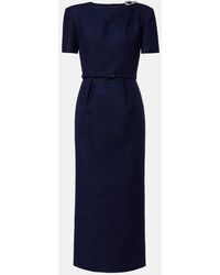 Roland Mouret - Midikleid Aus Boucle - Lyst