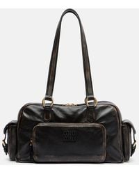 Miu Miu - Pocket Leather Shoulder Bag - Lyst