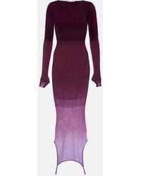The Attico - Vestido Midi Reversible Acanalado - Lyst