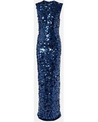 Carolina Herrera - Abito Lungo Con Paillettes - Lyst