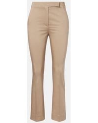 Max Mara - Cotton-Blend Cropped Slim Pants - Lyst