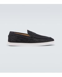 Christian Louboutin - Varsiboat Suede Loafers - Lyst