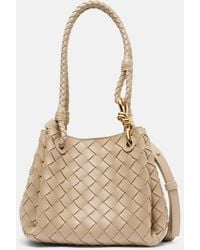Bottega Veneta - Parachute Small Intrecciato Leather Tote Bag - Lyst