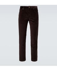 Burberry - Cotton Corduroy Slim Pants - Lyst