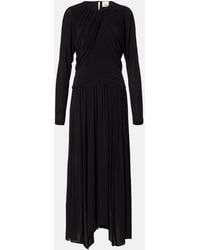 Isabel Marant - Galina Draped Gathered Jersey Maxi Dress - Lyst