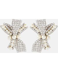 Jennifer Behr - Simone Swarovski® Crystal And Faux Pearl Earrings - Lyst