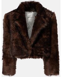Magda Butrym - Cropped Shearling Jacket - Lyst
