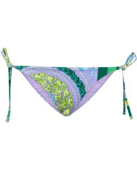 Versace - Barocco Mosaic Printed Bikini Bottoms - Lyst