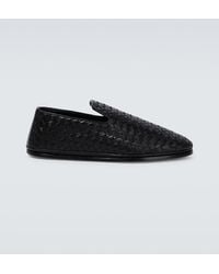 Bottega Veneta - Intrecciato Full-Grain Leather Slippers - Lyst