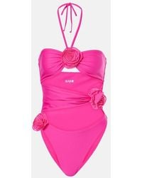SAME - Floral-Applique Cutout Swimsuit - Lyst