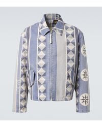 Loewe - Paula's Ibiza Printed Denim Blouson - Lyst