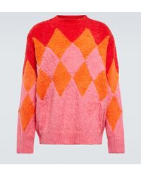 Sacai - Jacquard Cotton Sweater - Lyst