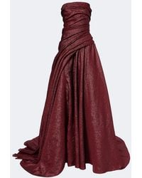 Marmar Halim - Draped Strapless Bustier Gown - Lyst