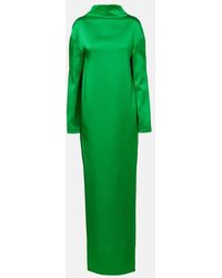 Tom Ford - Oversized-Robe Aus Glänzendem Crêpe Mit Rückenausschnitt - Lyst