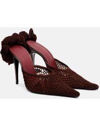 Magda Butrym - Floral-Applique Crochet Mules - Lyst