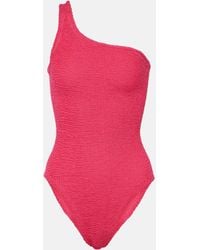 Hunza G - Nancy One-shoulder Swimsuit - Lyst
