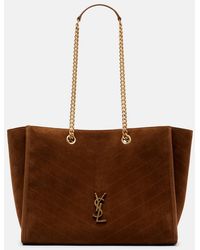 Saint Laurent - Niki East/West Suede Tote Bag - Lyst