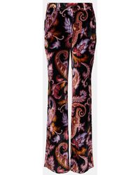 Etro - Pantalones Rectos En Jacquard - Lyst