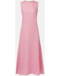 Asceno - Tallin Linen Midi Dress - Lyst