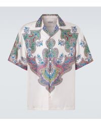 Etro - Paisley Silk Twill Bowling Shirt - Lyst