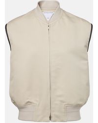 Bottega Veneta - Leather-Trimmed Cotton And Silk Vest - Lyst