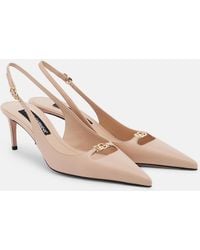 Dolce & Gabbana - Lollo Dg Leather Slingback Pumps - Lyst