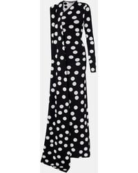 David Koma - Polka-Dot Scarf-Detail Gown - Lyst