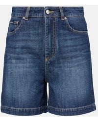 Dolce & Gabbana - High-Rise Denim Shorts - Lyst
