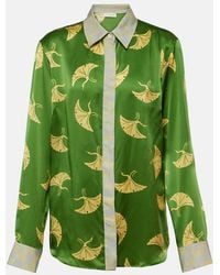 Dries Van Noten - Printed Silk-Blend Satin Shirt - Lyst