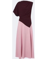 ROKSANDA - Oryn Draped Asymmetric Crepe Midi Dress - Lyst