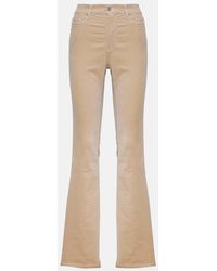 AG Jeans - Farrah Velvet Flared Pants - Lyst