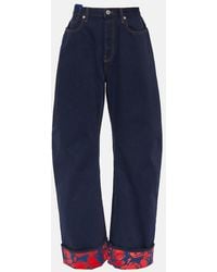 Burberry - High-Rise Wide-Leg Jeans - Lyst