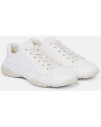 Prada - Logo Leather Sneaker - Lyst