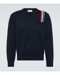 Thom Browne - Rwb Stripe Cotton Sweater - Lyst