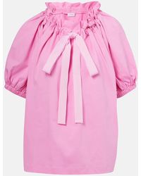 Patou - Top En Jersey De Algodon Con Lazo - Lyst