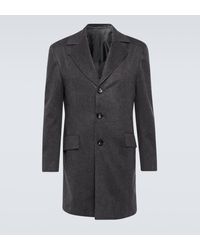 Kiton - Single-breasted Cashmere Coat - Lyst