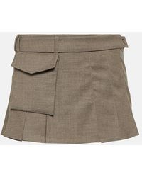 AYA MUSE - Mia Pleated Wool Mini Skirt - Lyst