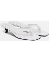 TOTEME - Croc-Effect Leather Thong Sandals - Lyst